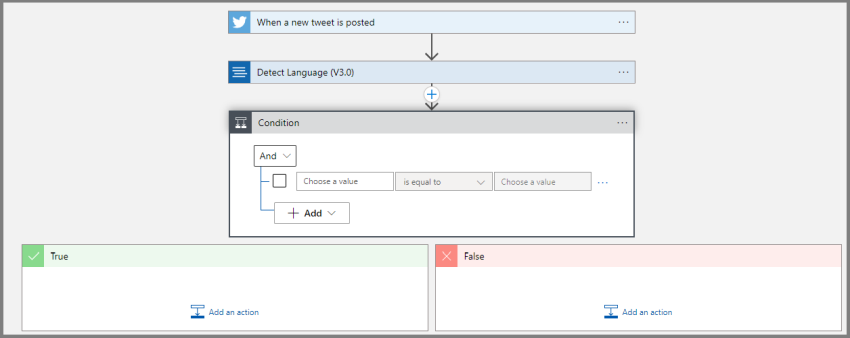 Split and Store the different language tweets in blob storage Using Azure Logic App